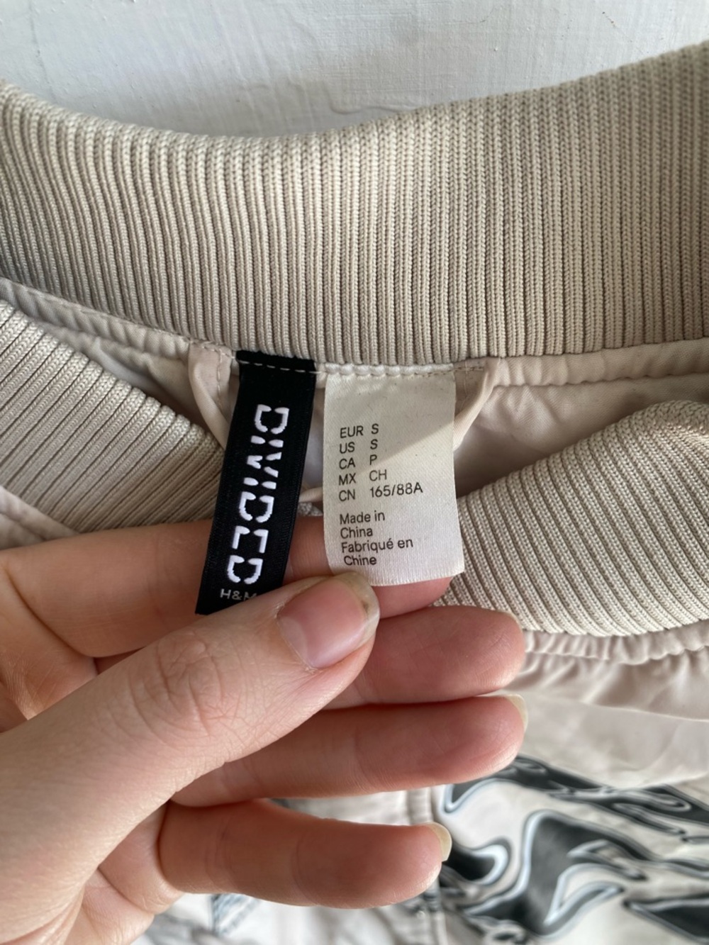 H&M Beige/cream Ribbed Collar Jacket - Picture 3 of 3